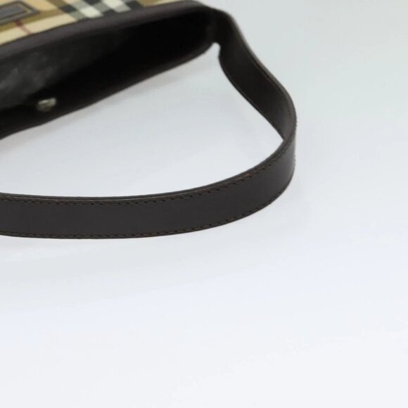 BURBERRY Nova Check Accessory Pouch PVC Beige Auth 123036 - Picture 8 of 16